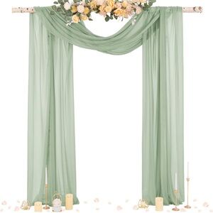 Elegant Green Sheer Curtain for Home Decor